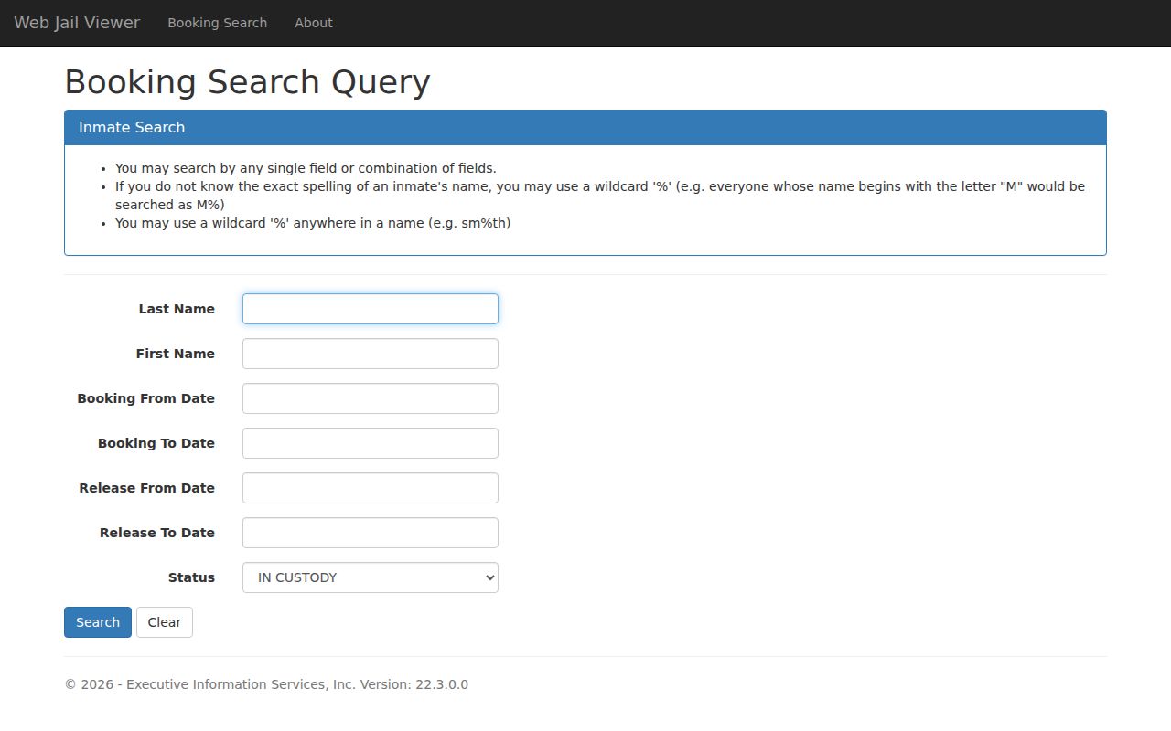 Douglas County arrest lookup booking search fields